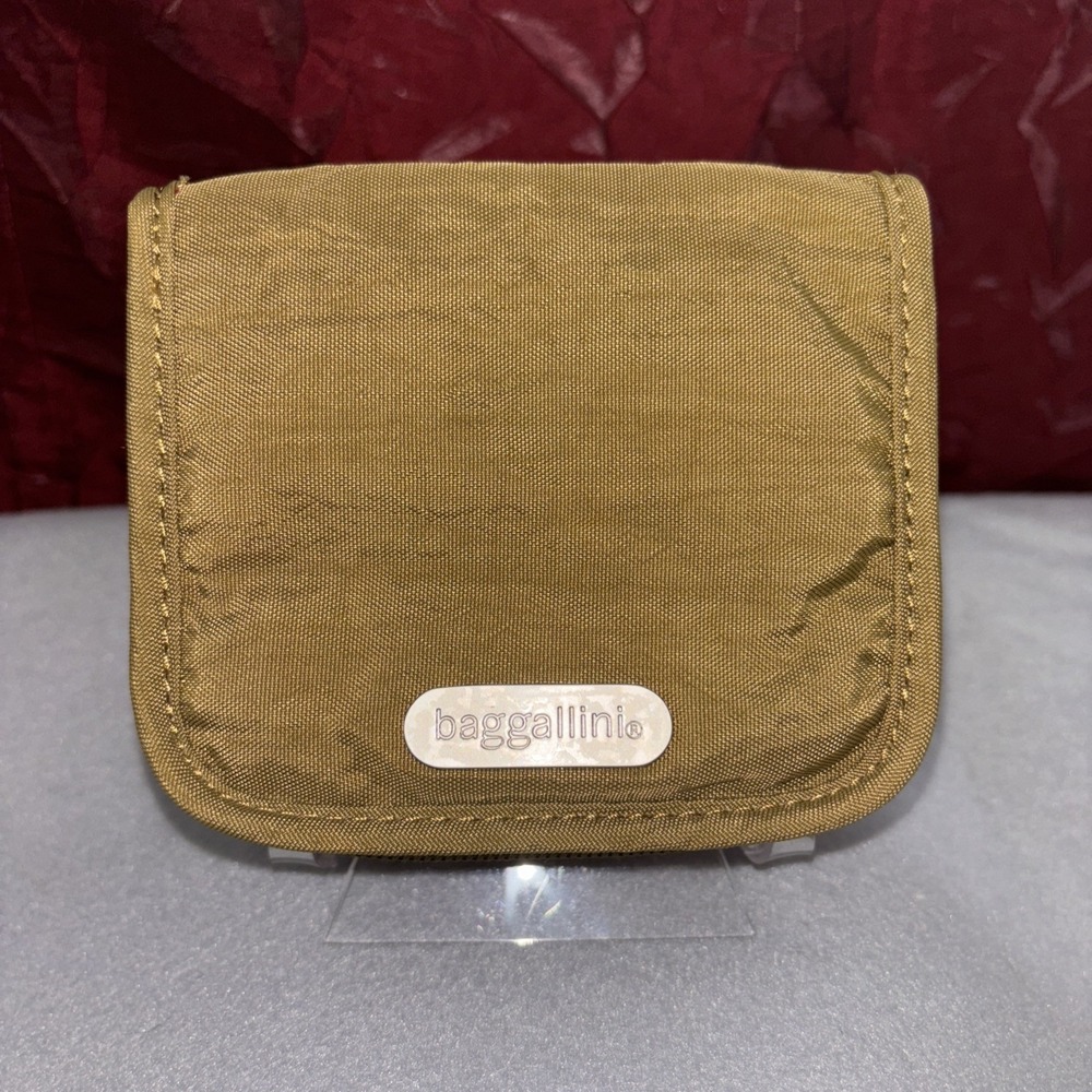 Baggallini Folding Nylon Jewelry Zip Around Travel Organizer Case Square EUC